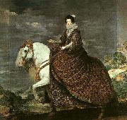 VELAZQUEZ, Diego Rodriguez de Silva y Queen Isabel of Bourbon Equestrian oil painting